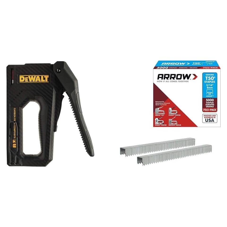 Grapadora DEWALT 2-en-1 + Grapas T50 5000 unidades