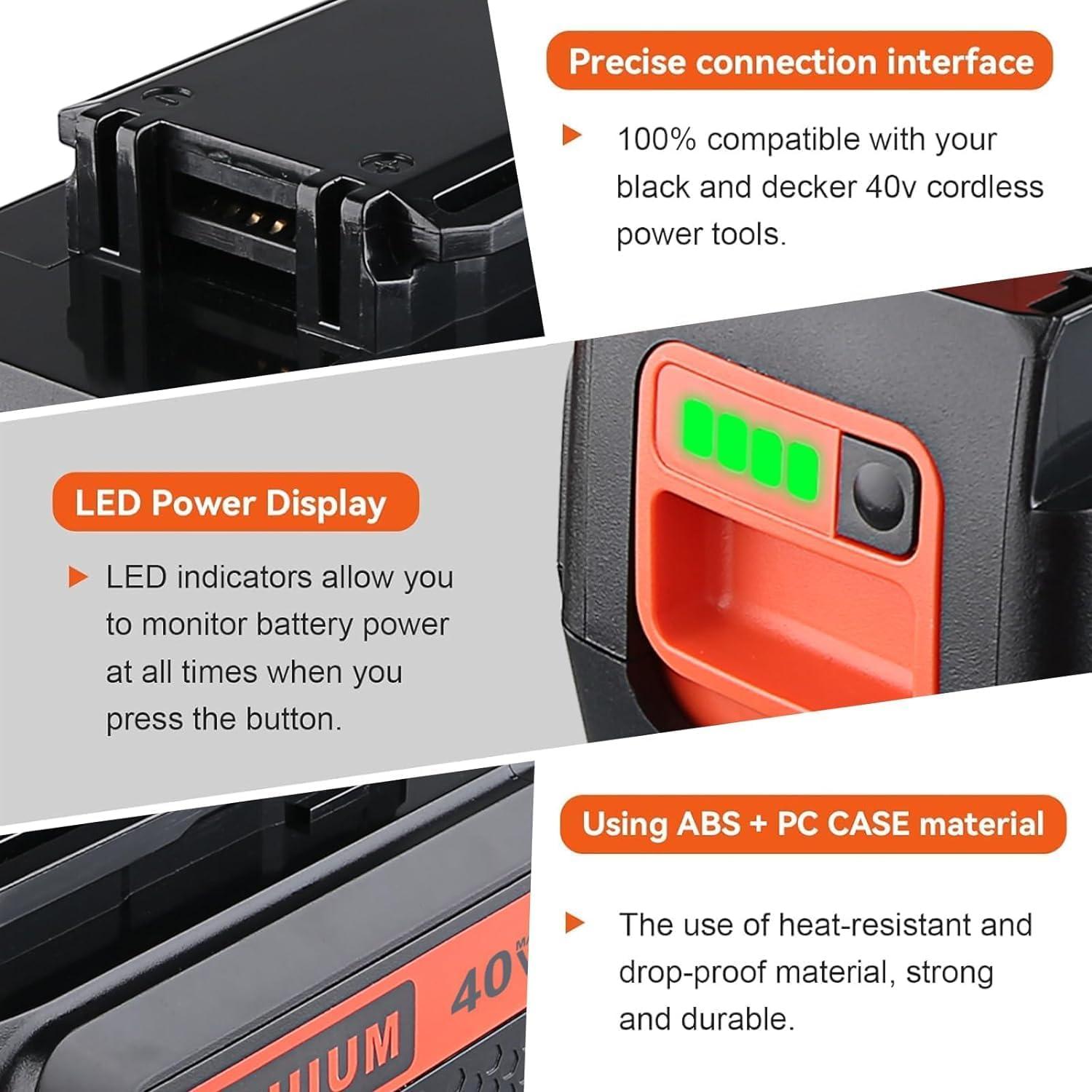 Batería VANTTECH 40V 3.0Ah Reemplazo Black & Decker