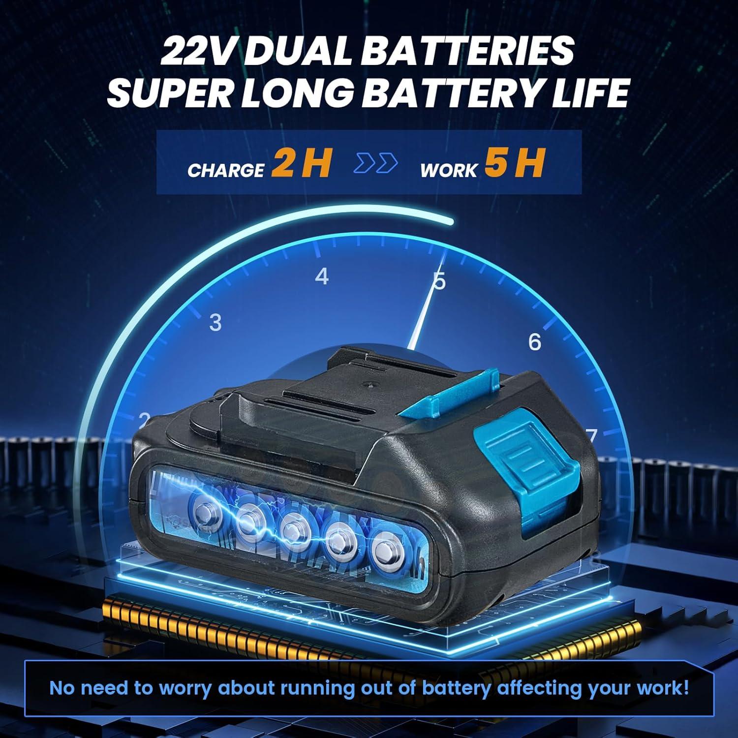 Herramienta de Vibración Inalámbrica Saker 22V con 2 Baterías