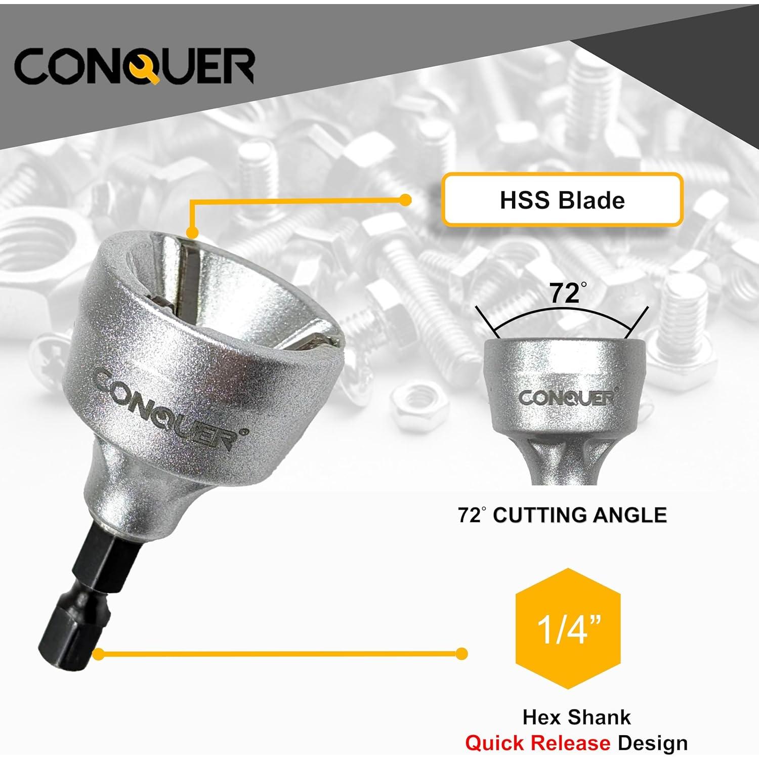 Herramienta de Desbarbado CONQUER HSS 3mm-19mm Avellanador