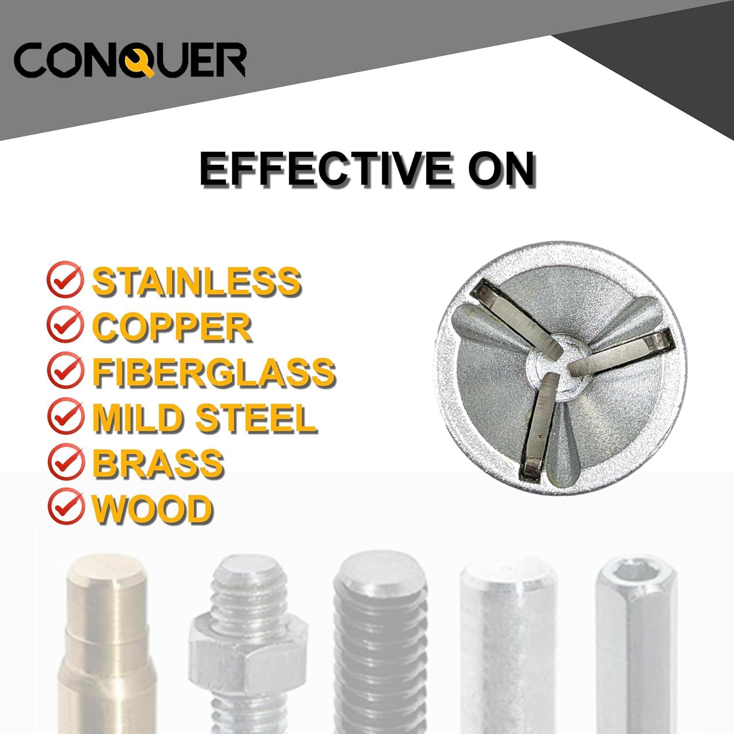 Herramienta de Desbarbado CONQUER HSS 3mm-19mm Avellanador