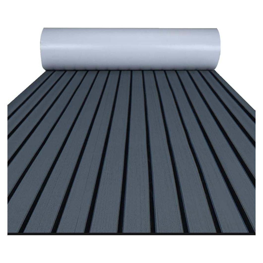 FOCEAN Boat Flooring EVA Foam Boat Decking Faux Teak Marine Flooring Boat Mat Boat Carpet Sheet for Motorboat RV Yacht Kayak Surfboard, 94.5"x 47.2"/35.4"/23.6"/15.7"
