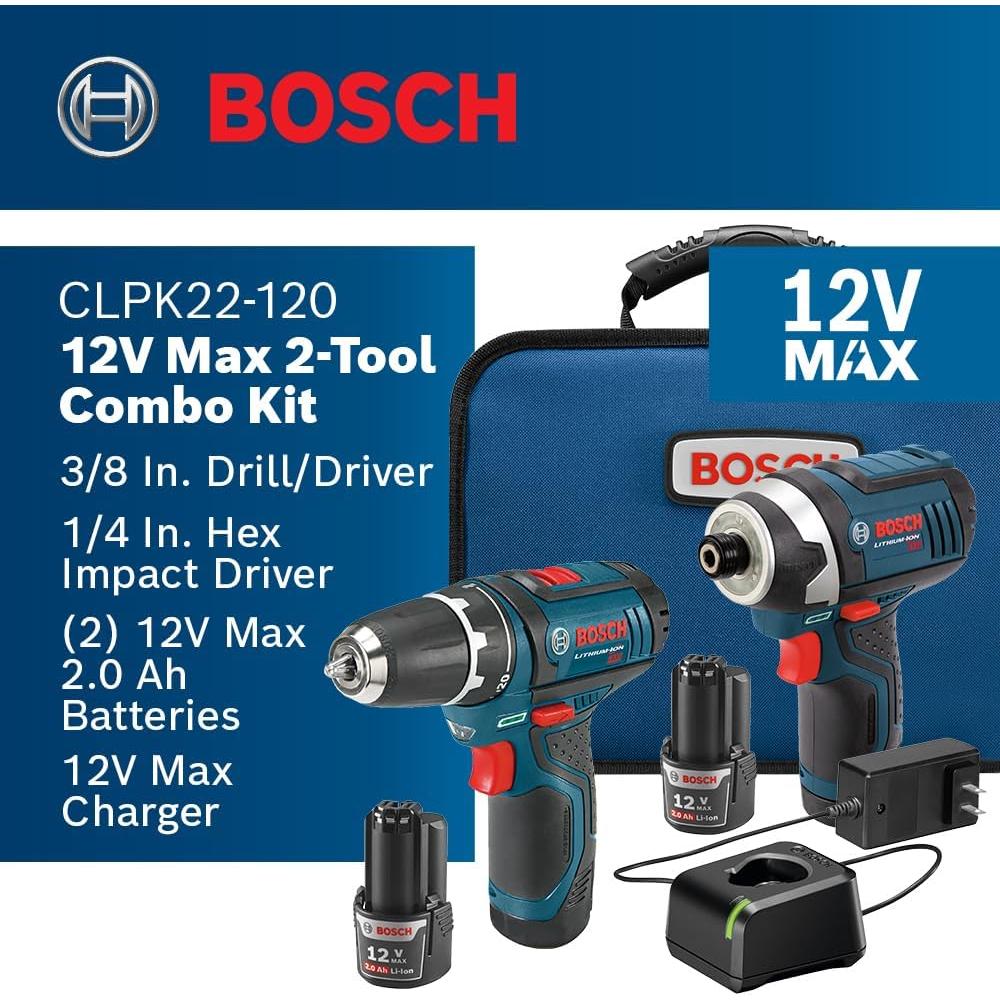 Kit Bosch CLPK22-120 12V Max Taladro y Atornillador