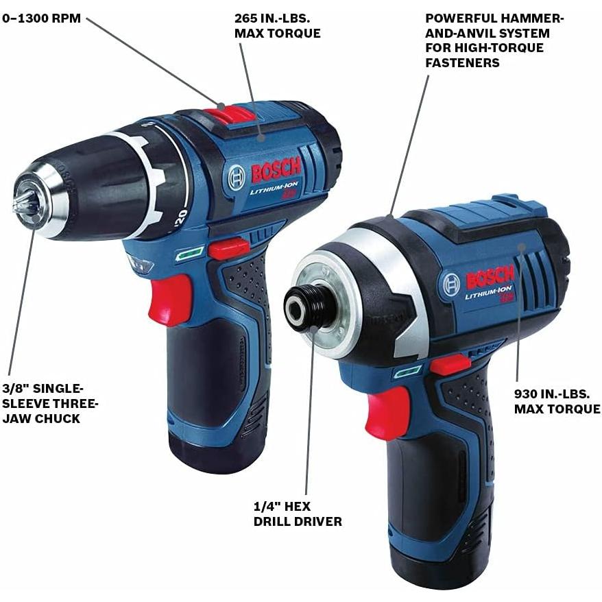 Kit Bosch CLPK22-120 12V Max Taladro y Atornillador