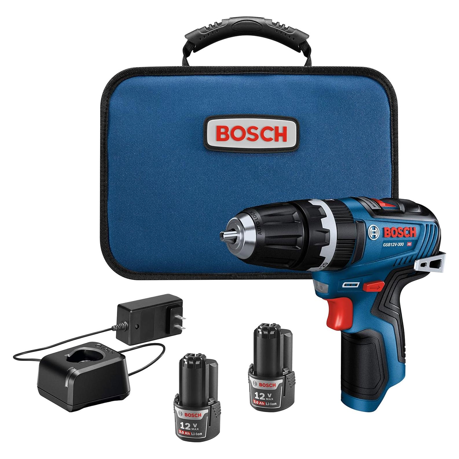 Taladro Percutor Bosch GSB12V-300 12V Max 3/8" con 2 Baterías