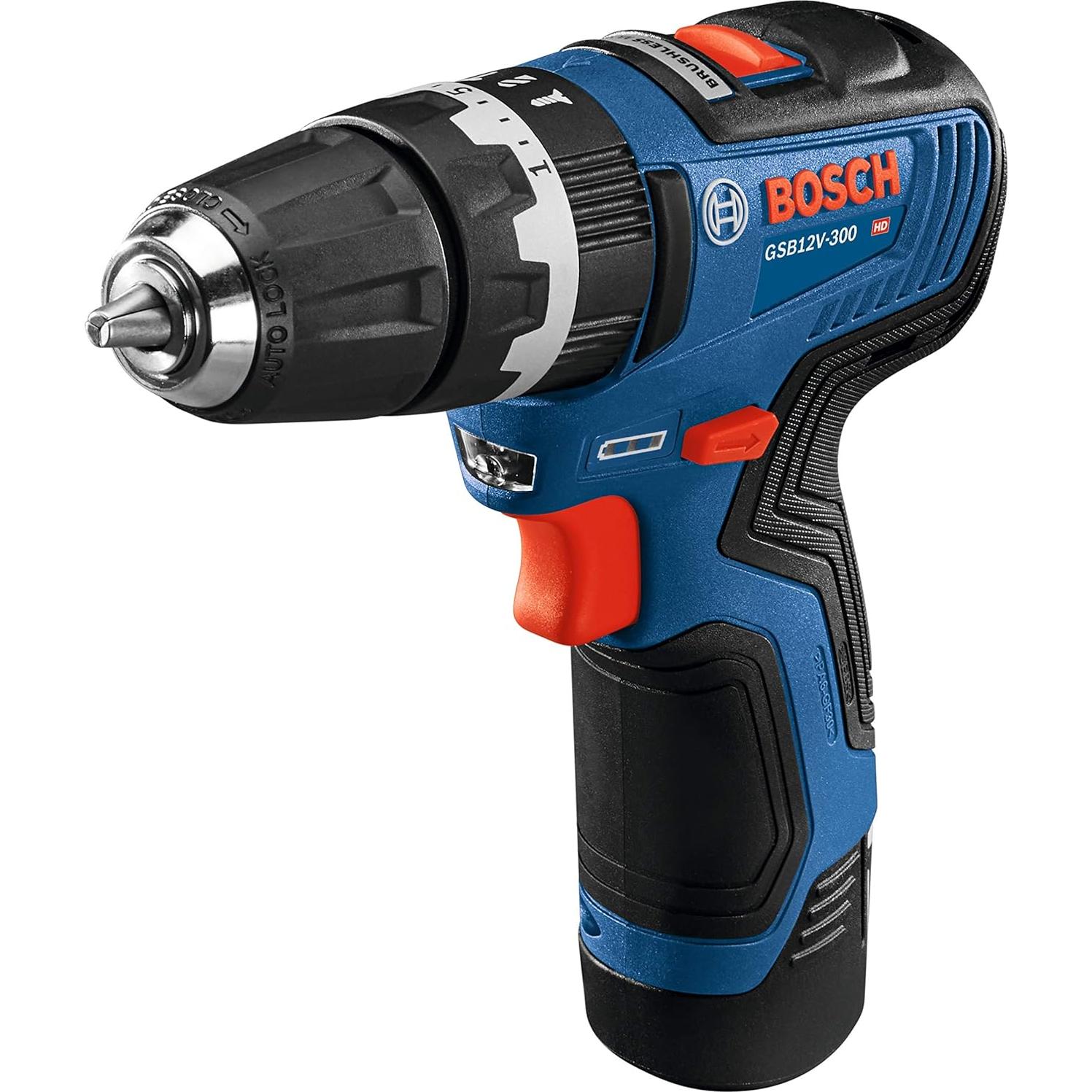 Taladro Percutor Bosch GSB12V-300 12V Max 3/8" con 2 Baterías