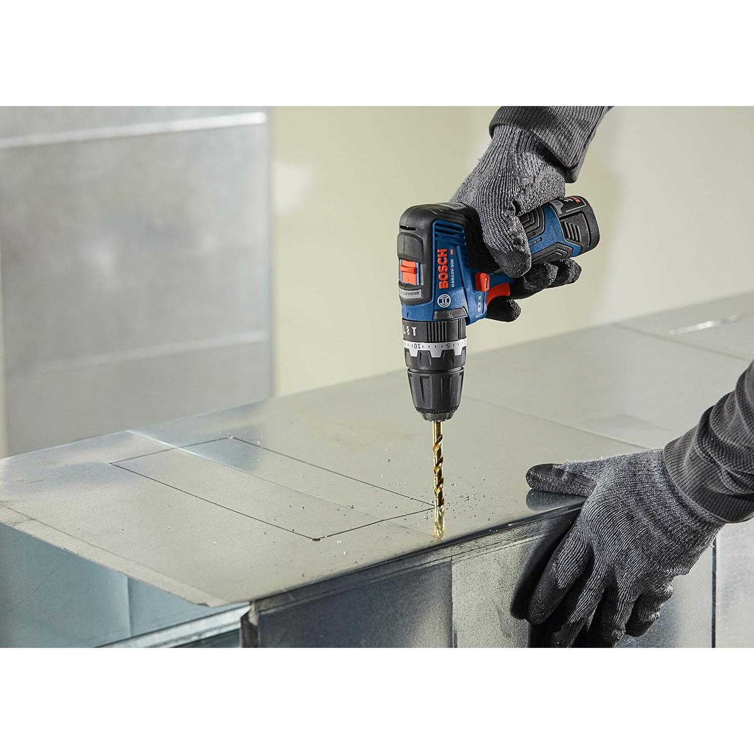 Taladro Percutor Bosch GSB12V-300 12V Max 3/8" con 2 Baterías