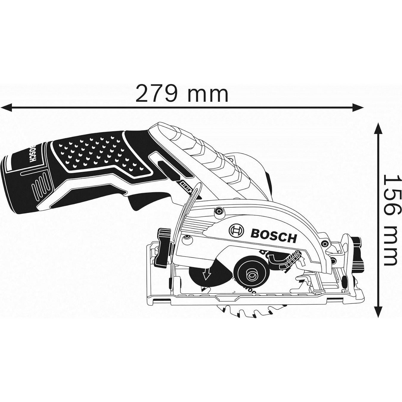 Sierra Circular Inalámbrica Bosch GKS 12V-26 85mm 1400rpm