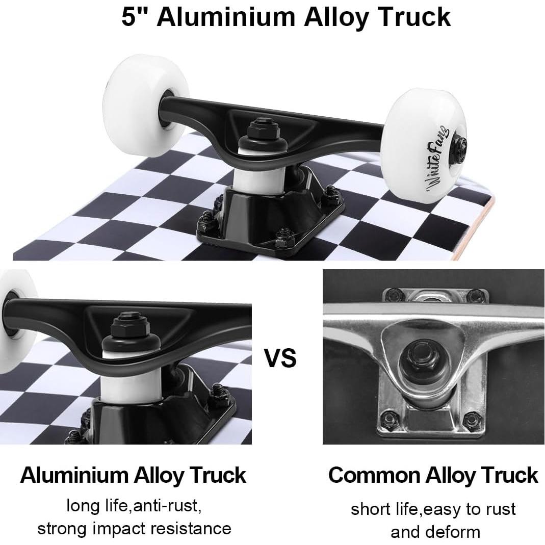 Patineta WhiteFang 31.75x20.03 cm para principiantes