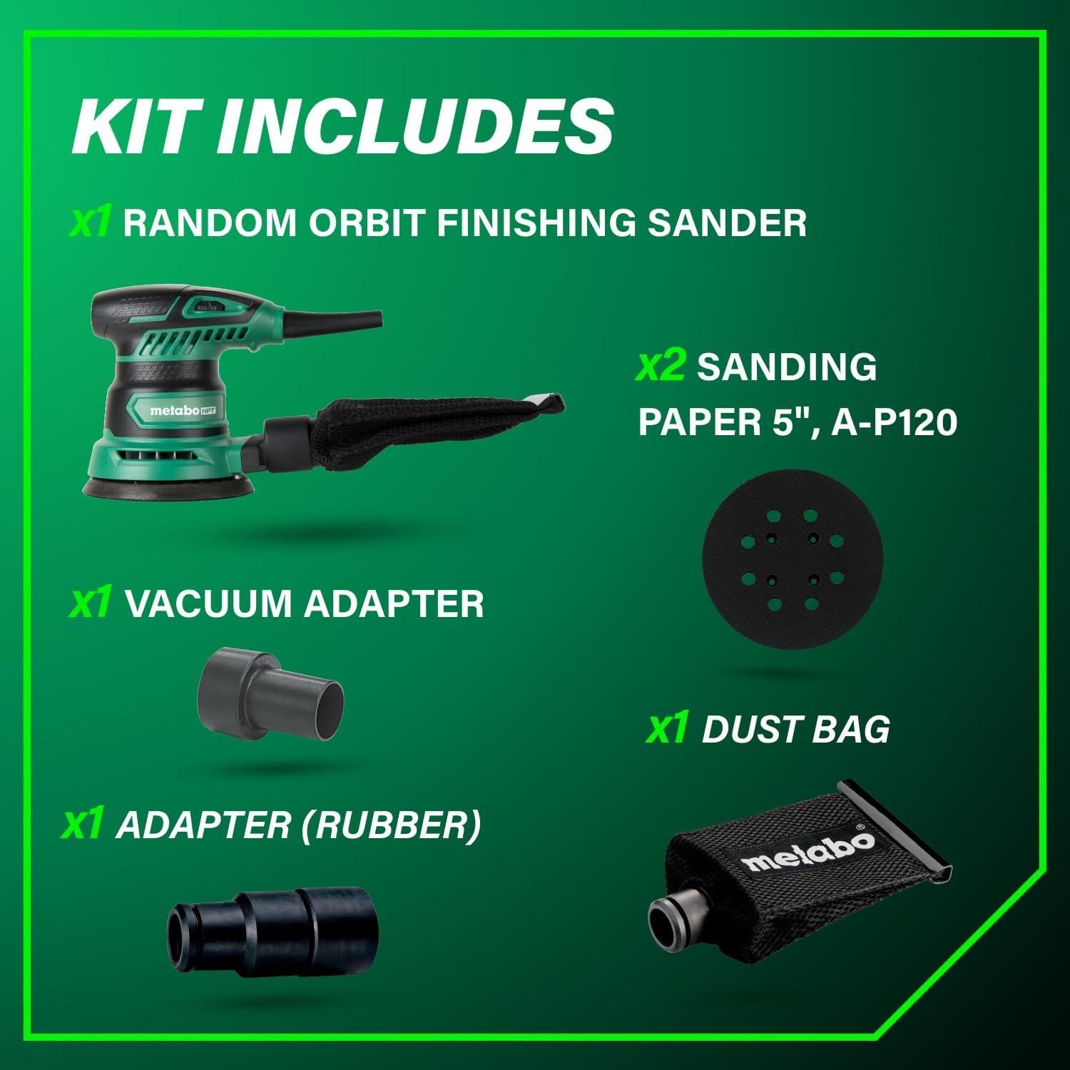 Lijadora Orbital Metabo HPT SV13YST 230W 5" Vel. Variable