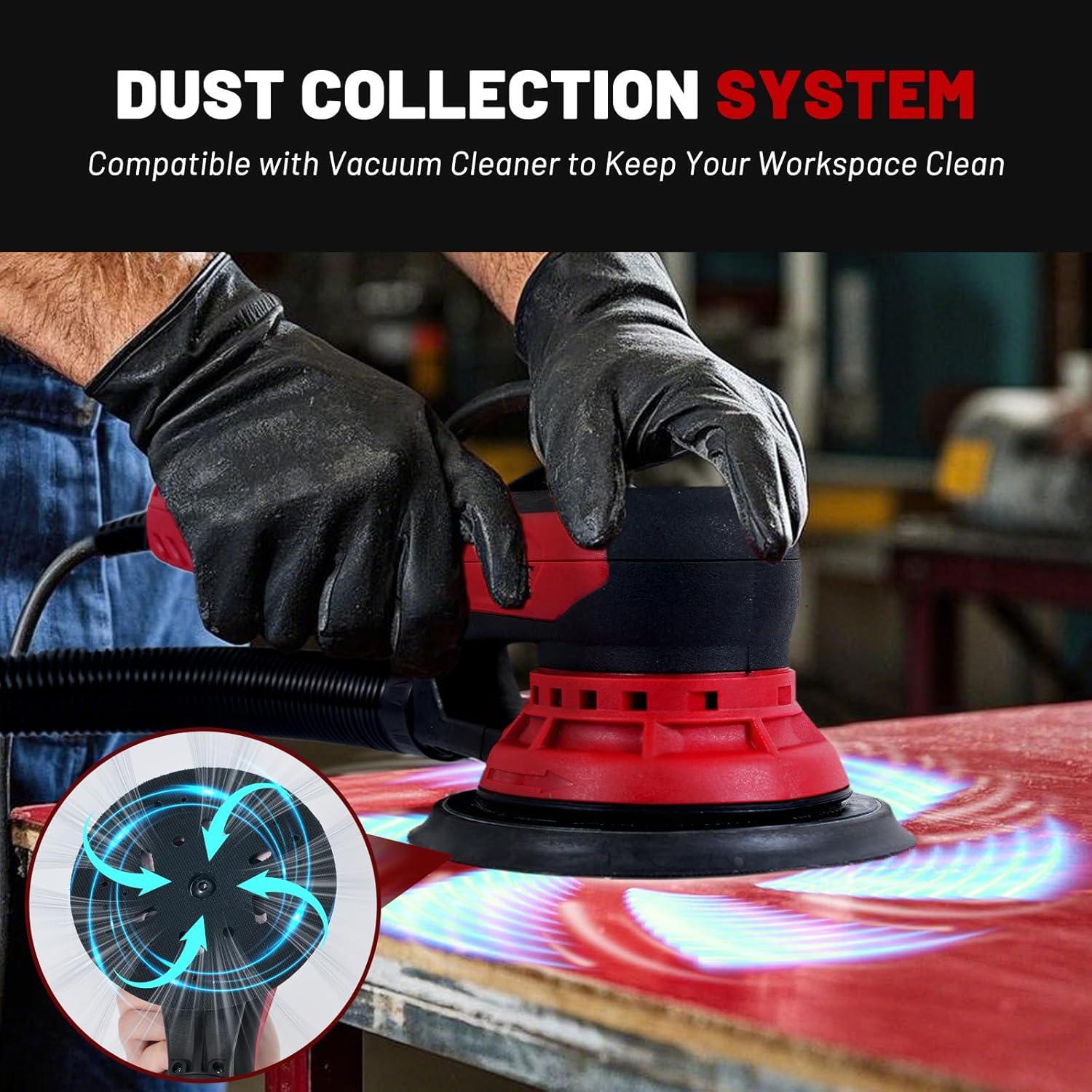 Lijadora Orbital Bucktool BK150VS 6" 3A Velocidad Variable