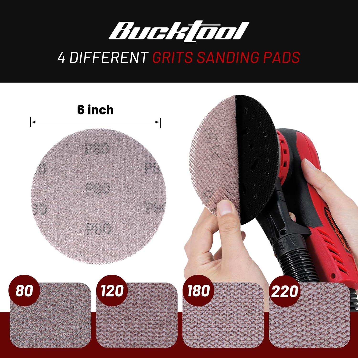 Lijadora Orbital Bucktool BK150VS 6" 3A Velocidad Variable