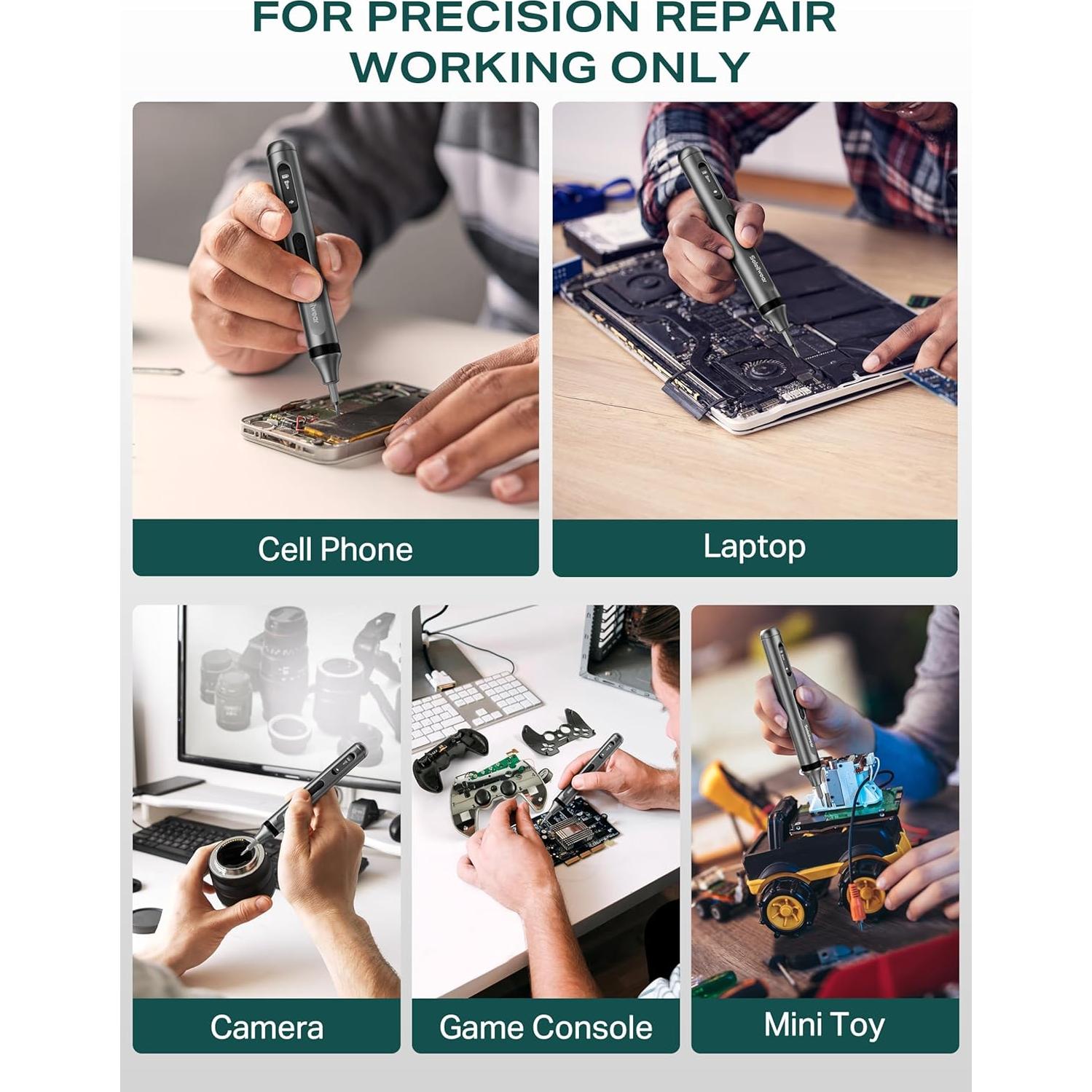 Destornillador Eléctrico Mini Soleilwear 52 en 1 Inalámbrico