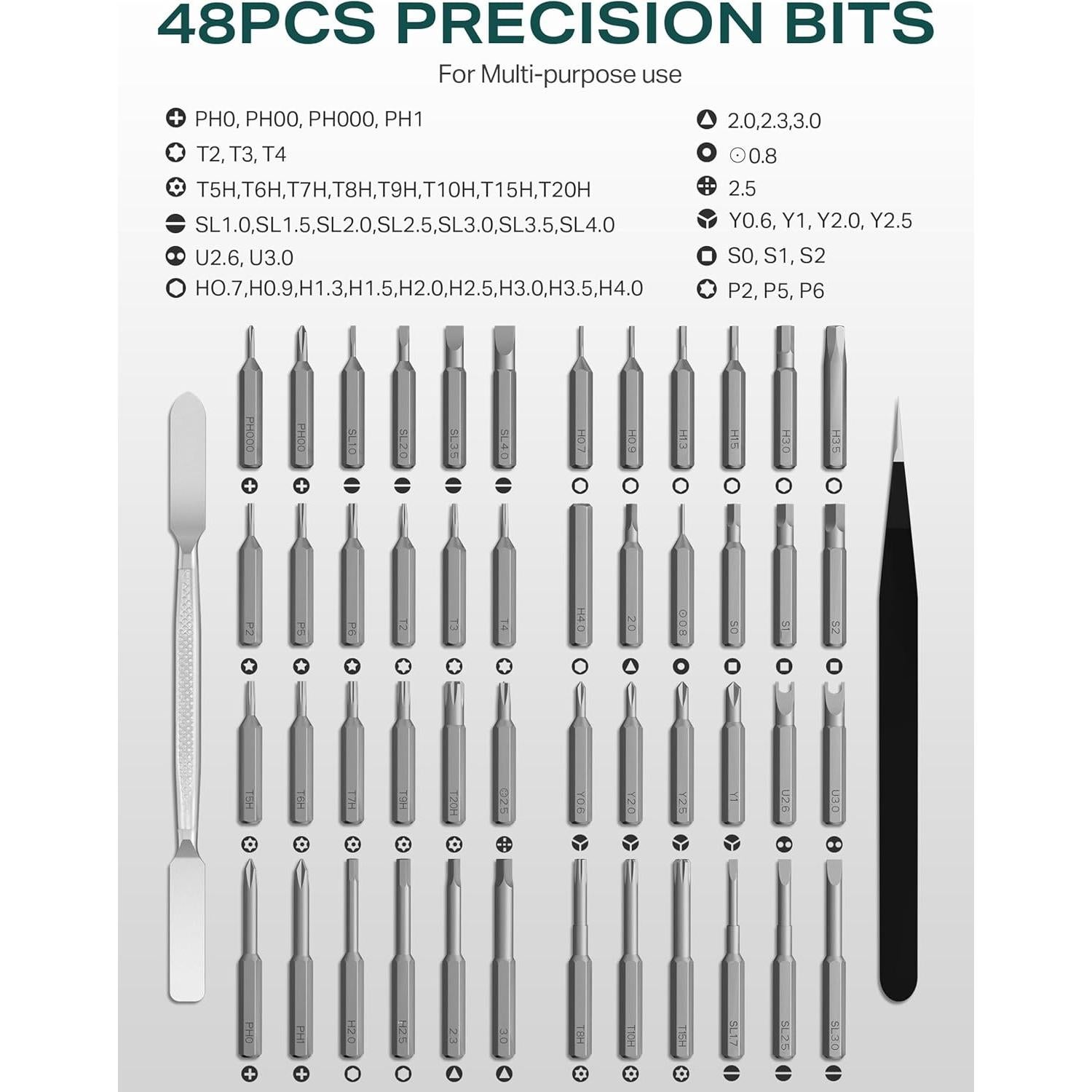 Destornillador Eléctrico Mini Soleilwear 52 en 1 Inalámbrico