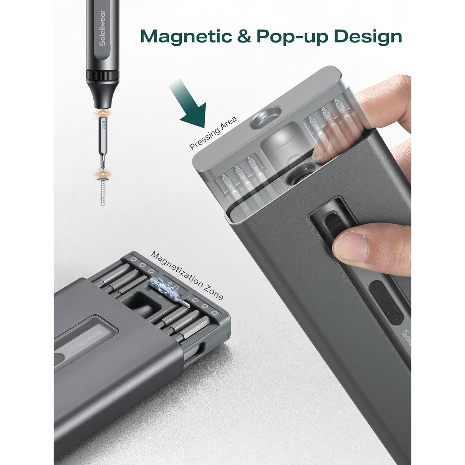 Destornillador Eléctrico Mini Soleilwear 52 en 1 Inalámbrico