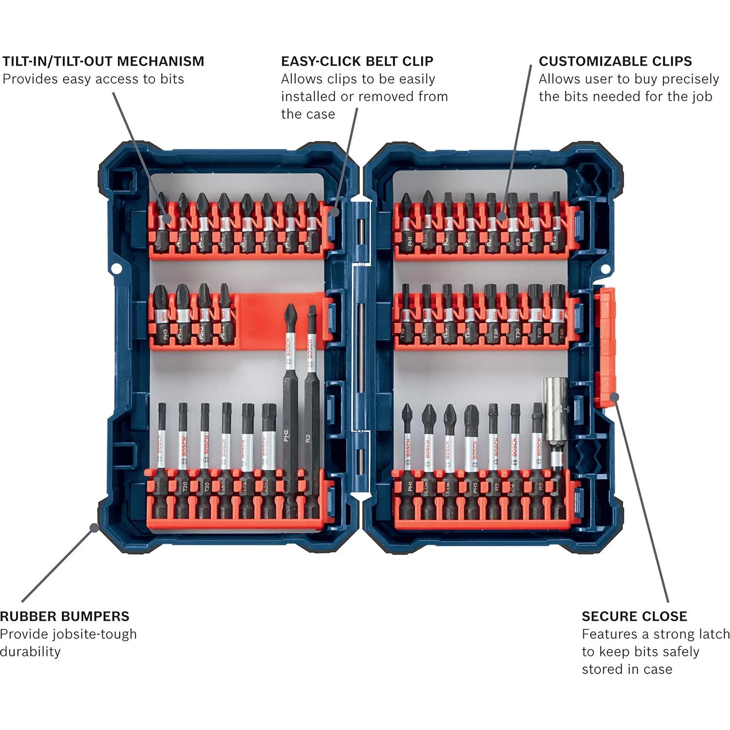 Juego de 44 Piezas de Destornilladores Bosch SDMS44
