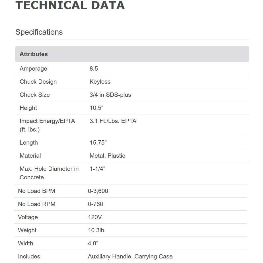 Martillo Rotativo Bosch RH432VCQ 1.25" 1020W Azul
