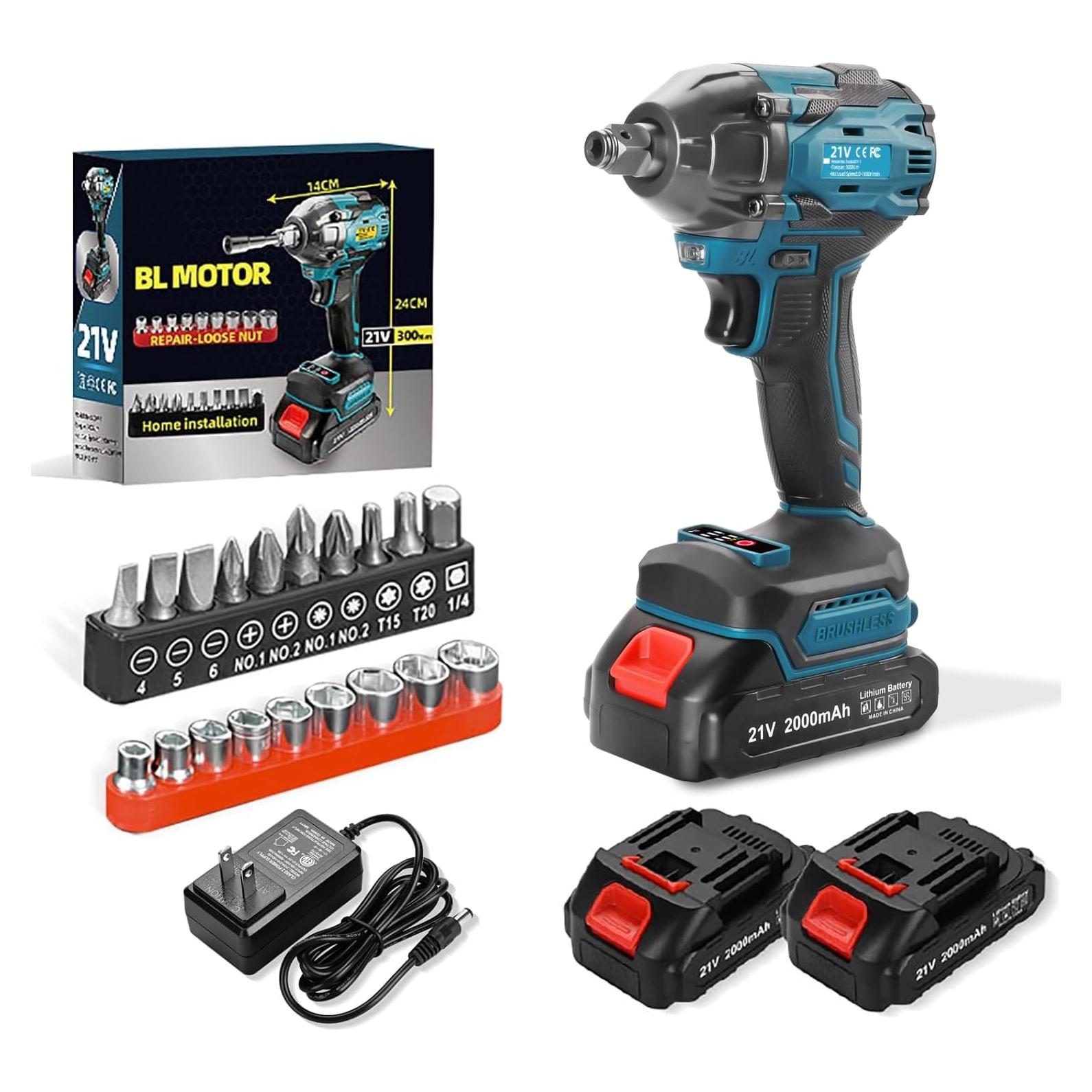 Llave de impacto inalámbrica 300Nm Herramientas 007 21V