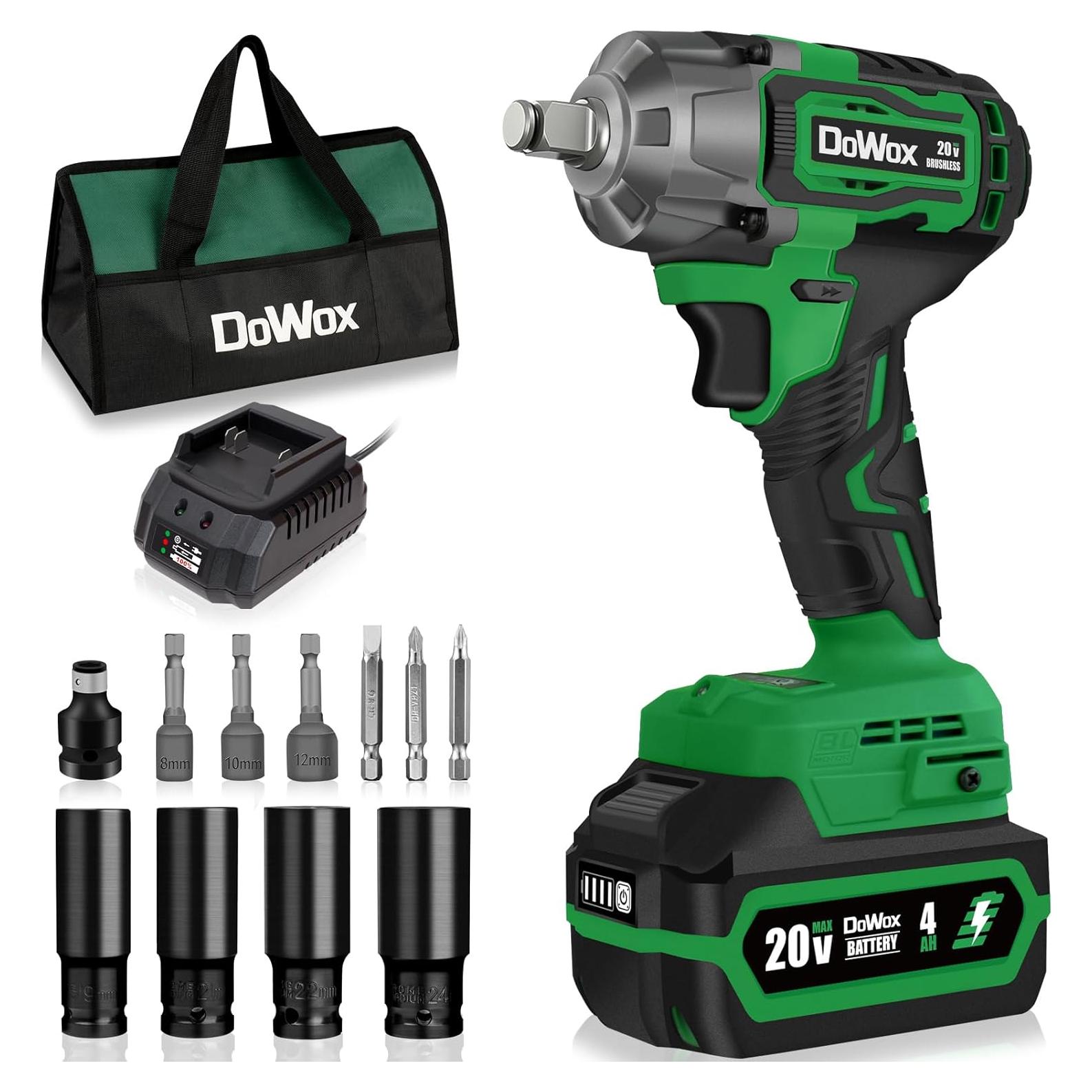 Llave de impacto inalámbrica DOWOX 540NM 21V con accesorios