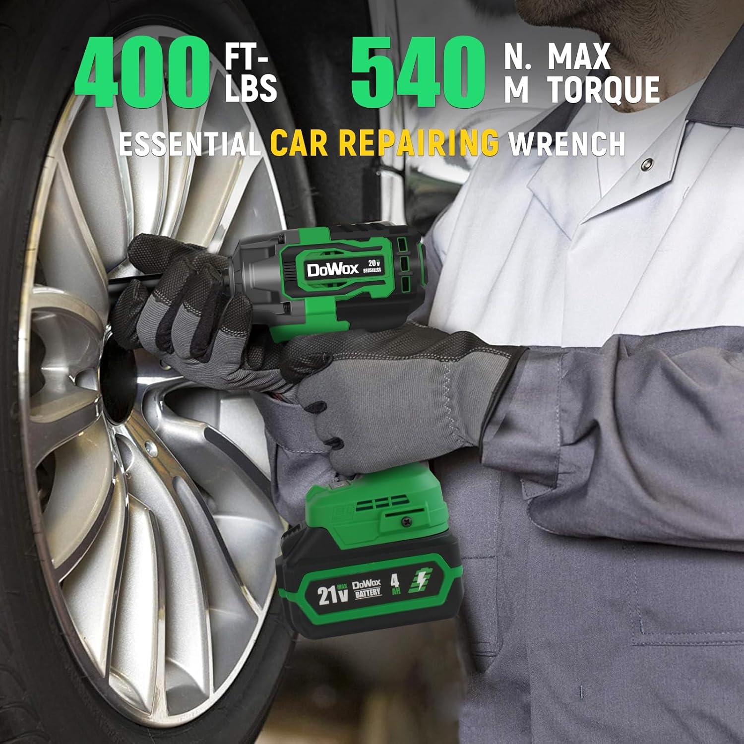 Llave de impacto inalámbrica DOWOX 540NM 21V con accesorios