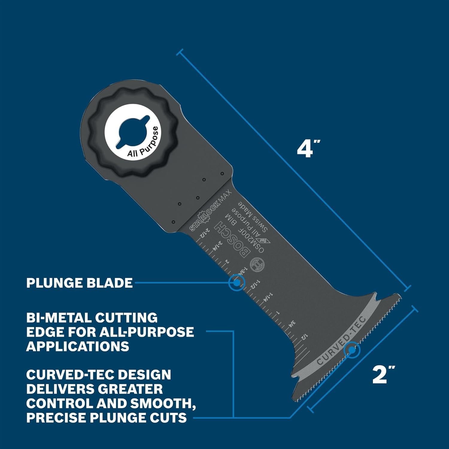Cuchilla de Corte Bosch OSM200F 5,08 cm Bi-Metal StarlockMax