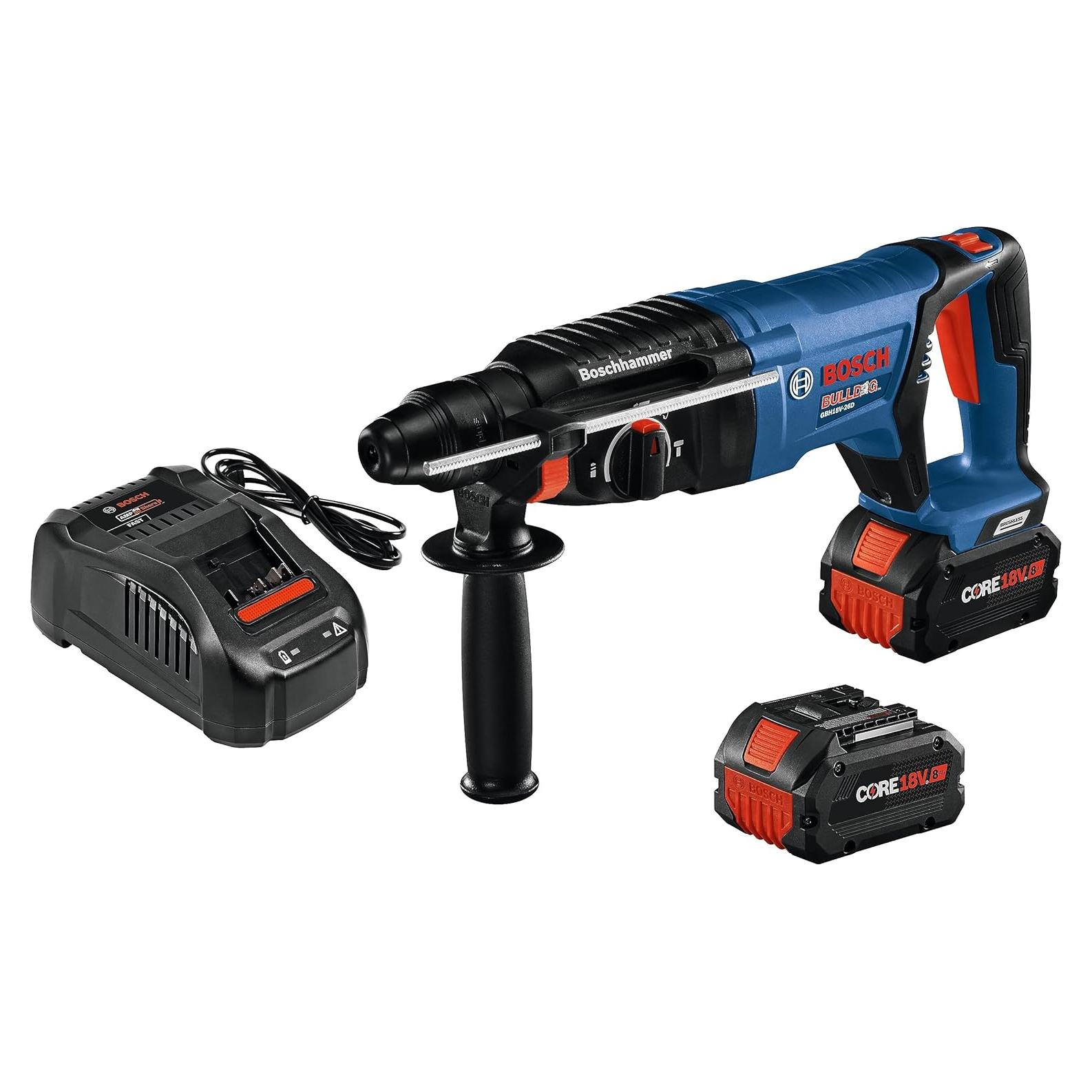 GBH18V-26DK24 18V EC Brushless SDS-plus® Bulldog™ 1 In. Rotary Hammer Kit with (2) CORE18V® 8 Ah High Power Batteries