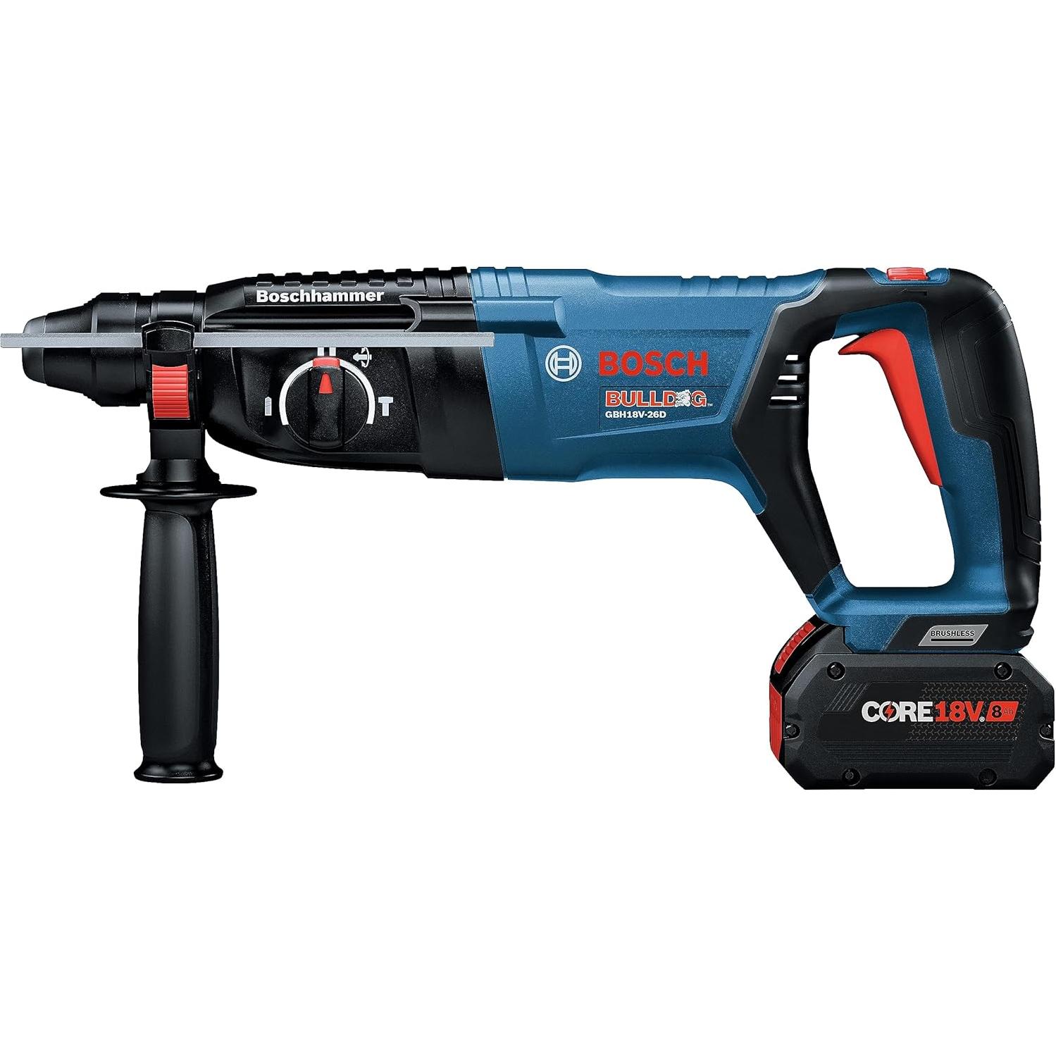GBH18V-26DK24 18V EC Brushless SDS-plus® Bulldog™ 1 In. Rotary Hammer Kit with (2) CORE18V® 8 Ah High Power Batteries