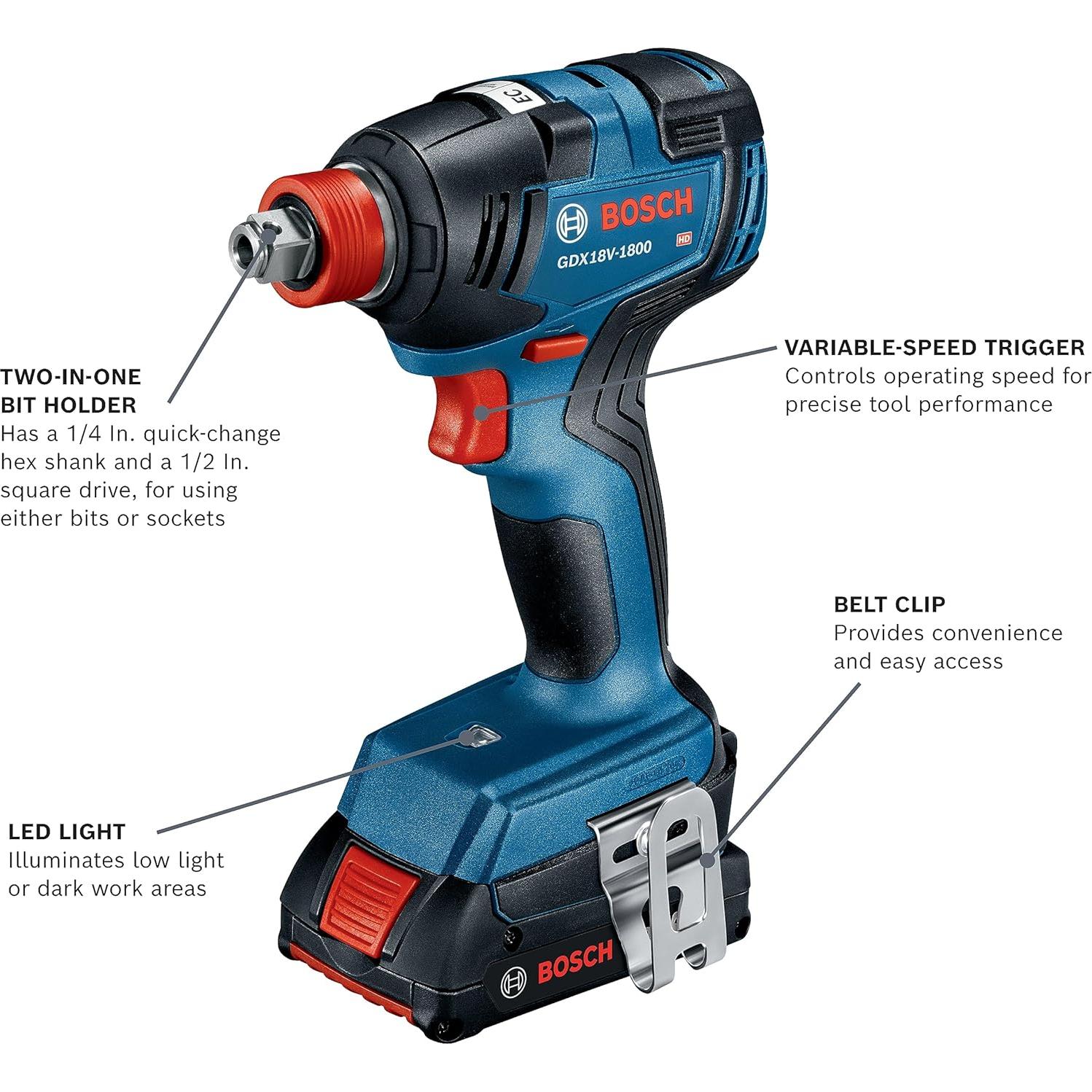 Kit de 6 Herramientas Bosch GXL18V-601B25 18V con Baterías