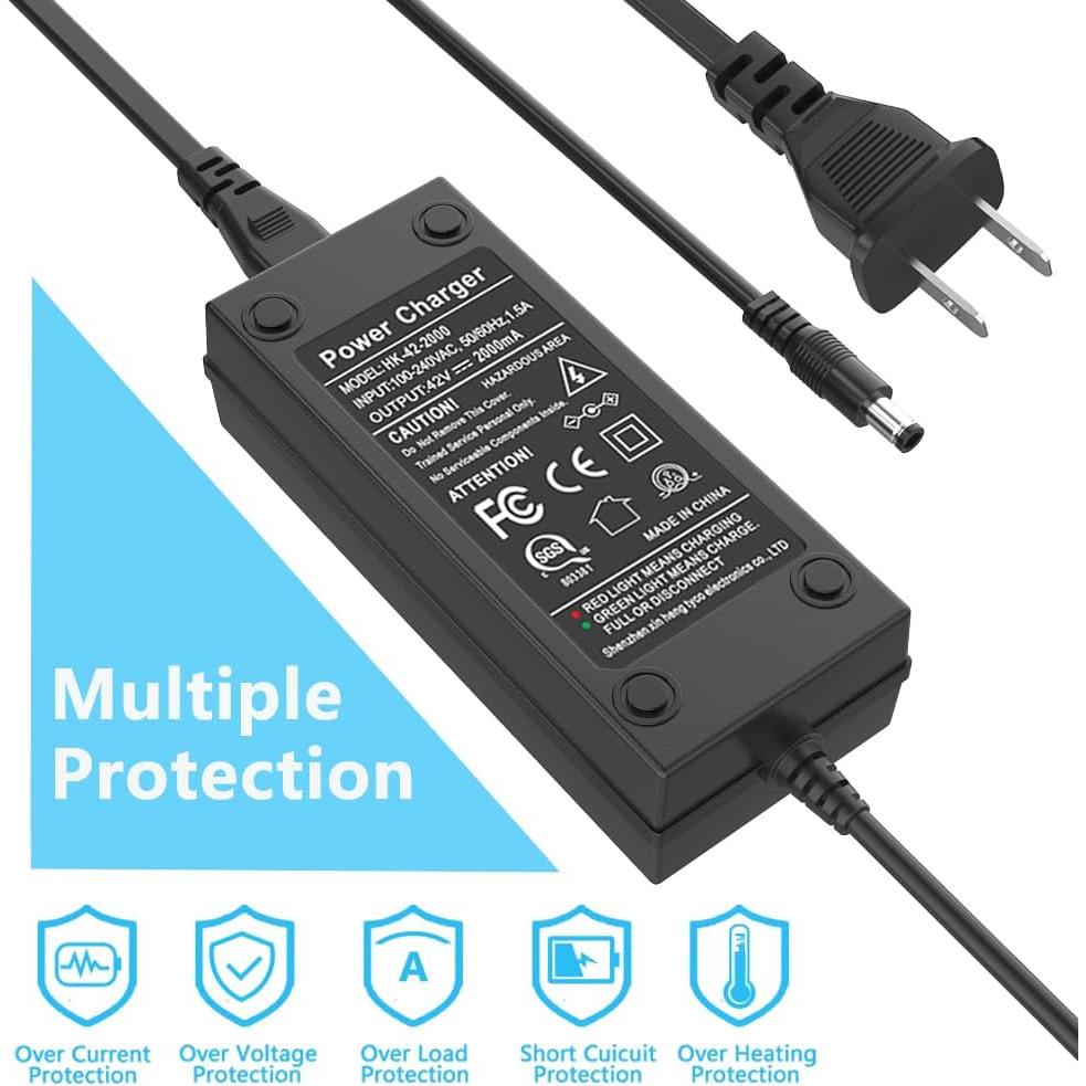 Cargador de Scooter 42V 2A con 6 Enchufes Compatibles