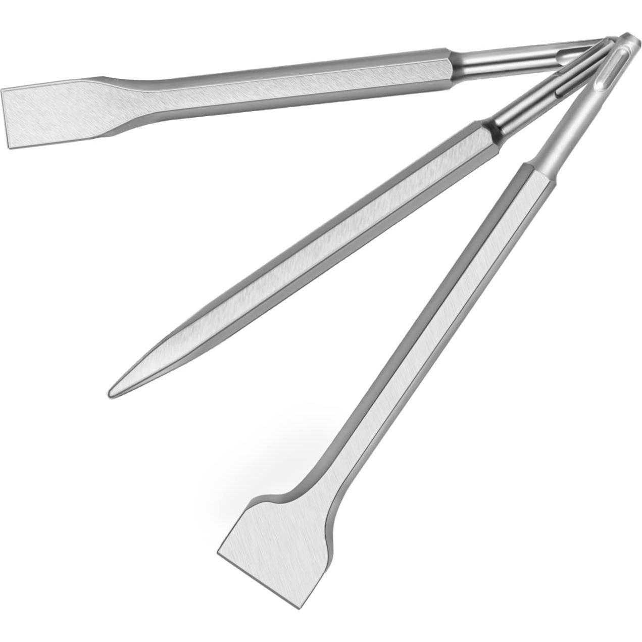 Juego de Cinceles SDS-plus YOMNEE 3PC Acero Ultra Resistente