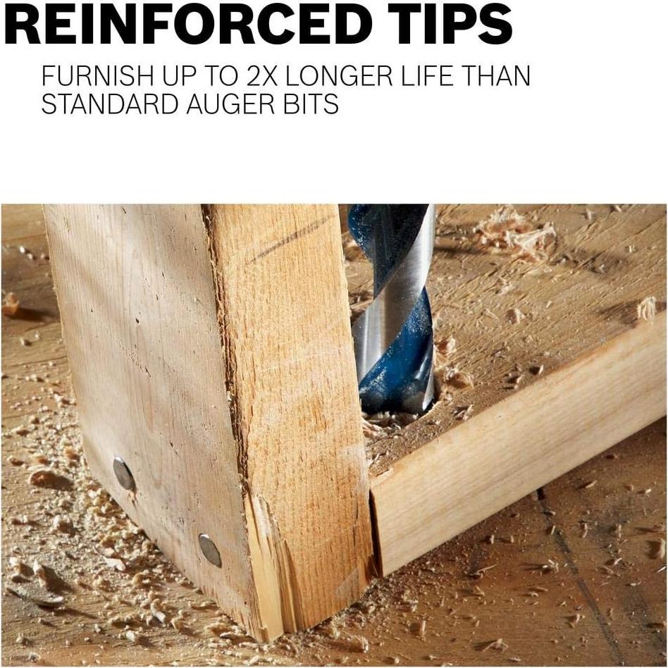 Broca de Auger Bosch NKLT12 1.91 cm Titanio para Madera