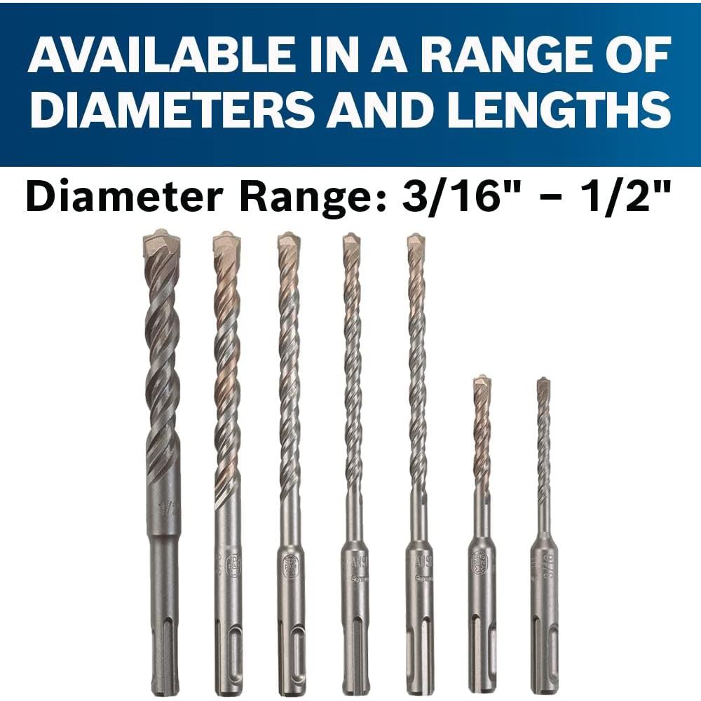 Juego de Brocas Bosch HCK001 SDS-Plus 7 Piezas Carburo