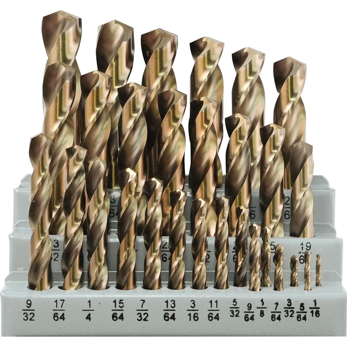 Juego de 29 Brocas de Cobalto GMTOOLS M35 1.5-12.7mm