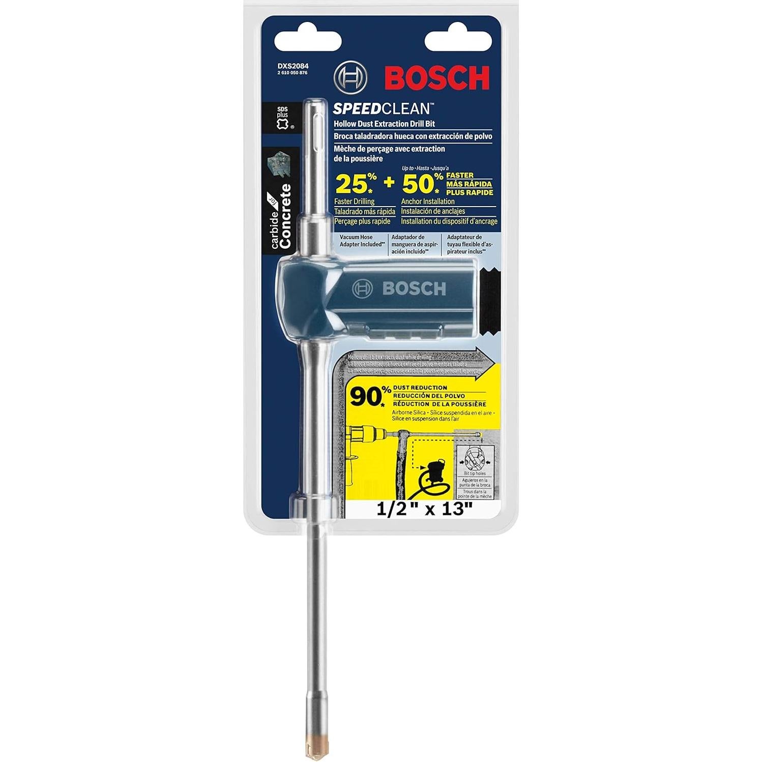 Broca Bosch DXS2084 SDS-Plus 1.27 cm x 33.02 cm para polvo