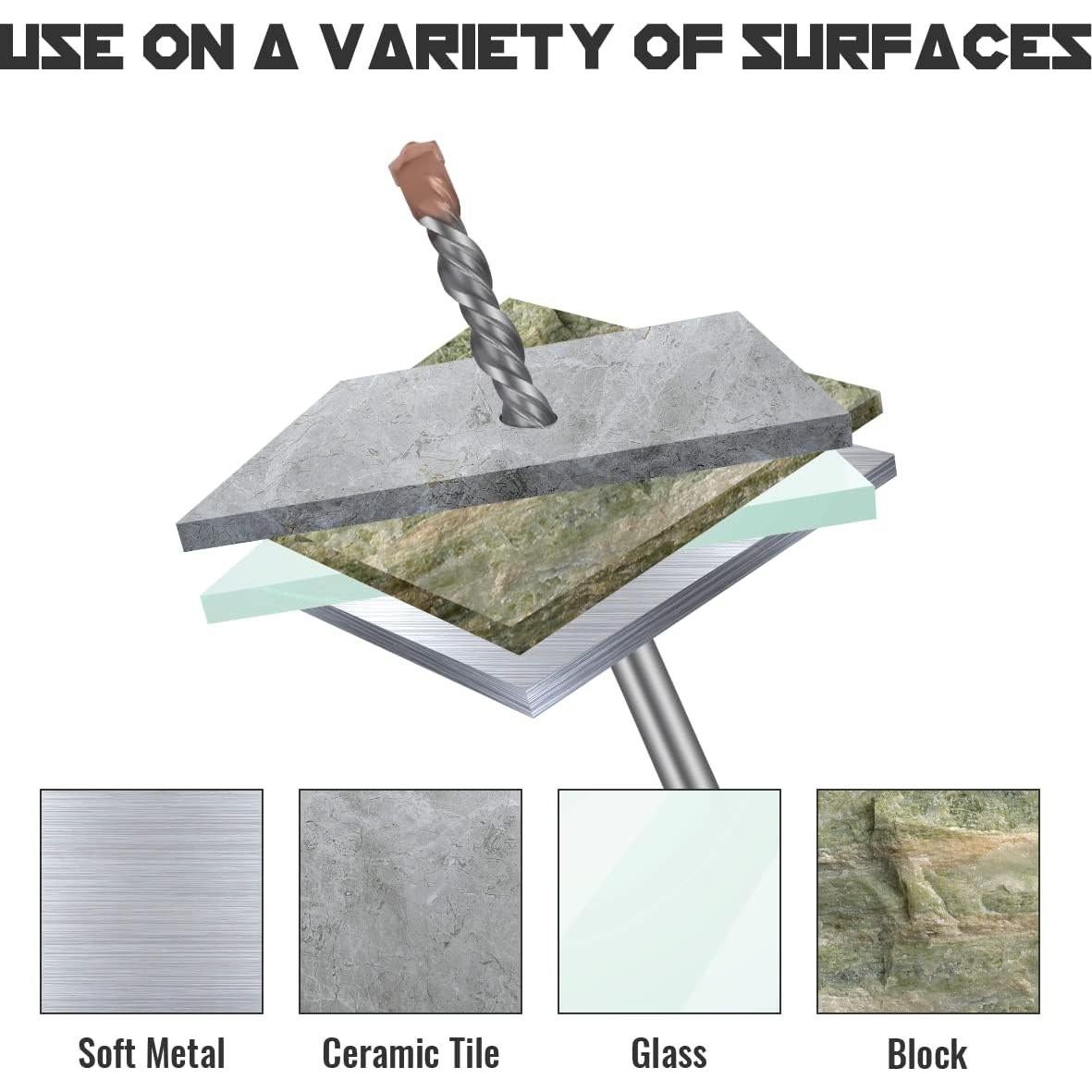 Brocas SDS Plus Narwhal 1/4" x 15,24 cm - Paquete de 13