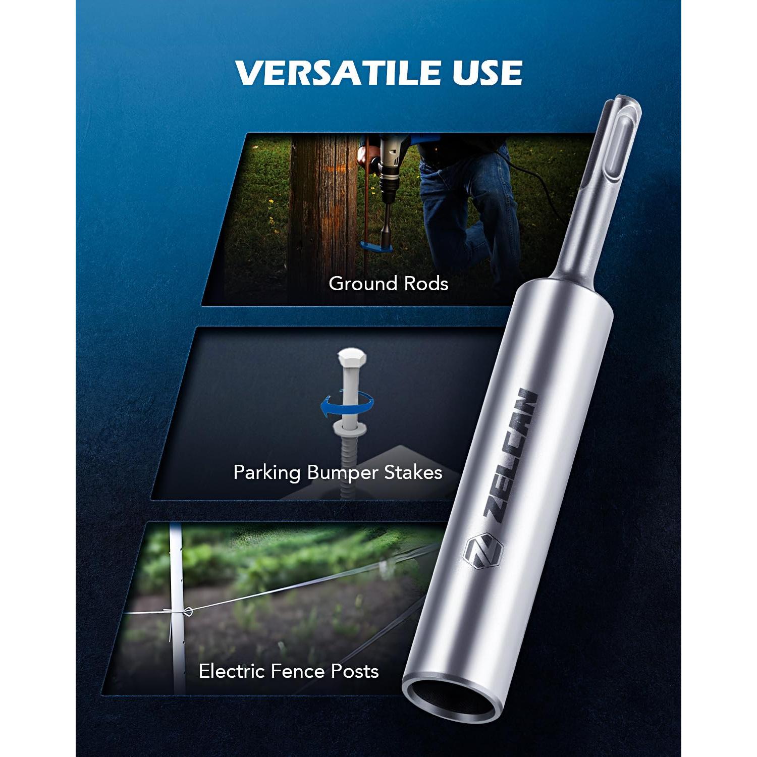 Conductor de Varilla de Tierra SDS Plus Zelcan 20mm 25mm