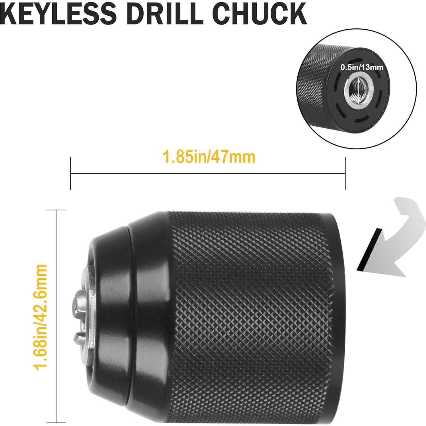 Mandril Sin Llave 2-13mm DIFFWELY para Impacto