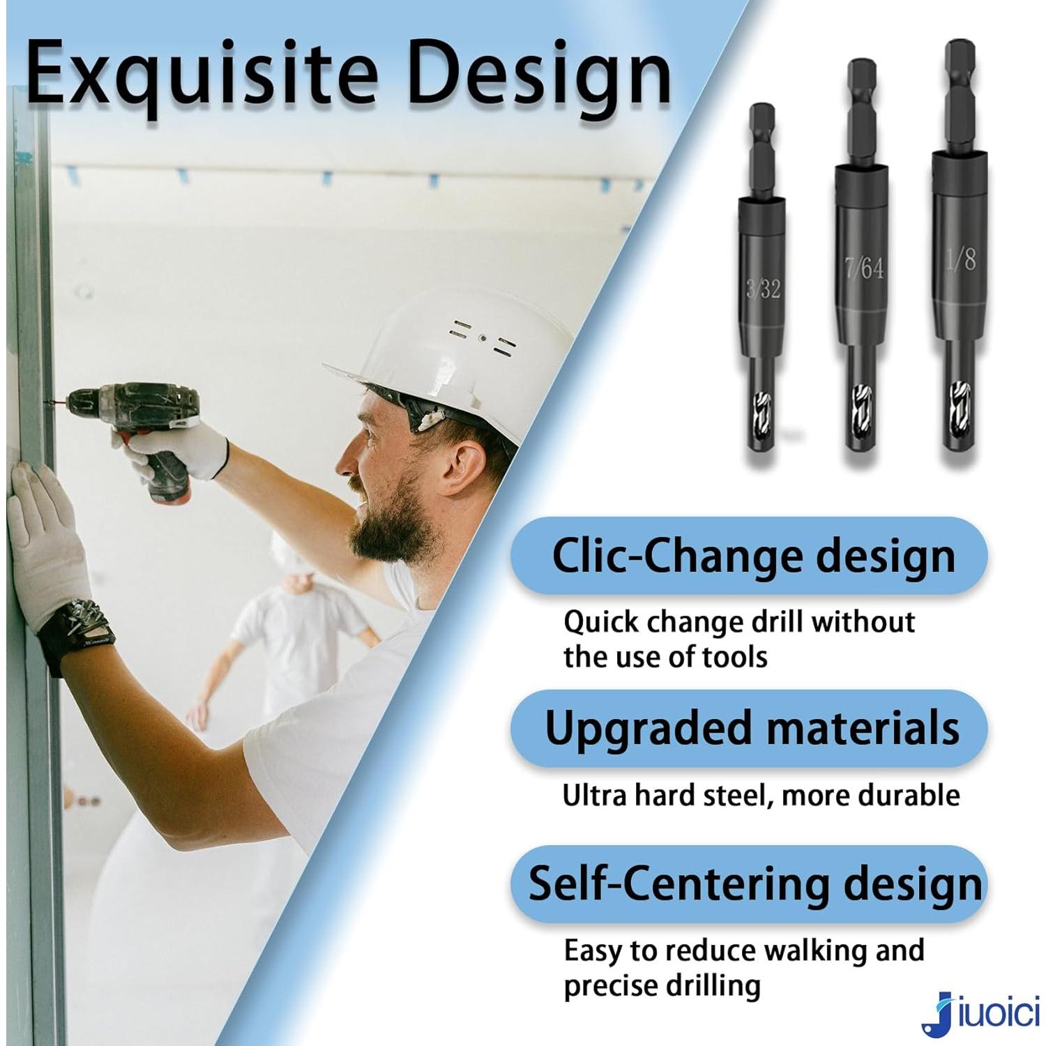 Juego de Brocas Auto-Centrantes Jiuoici CC2430 3 Piezas