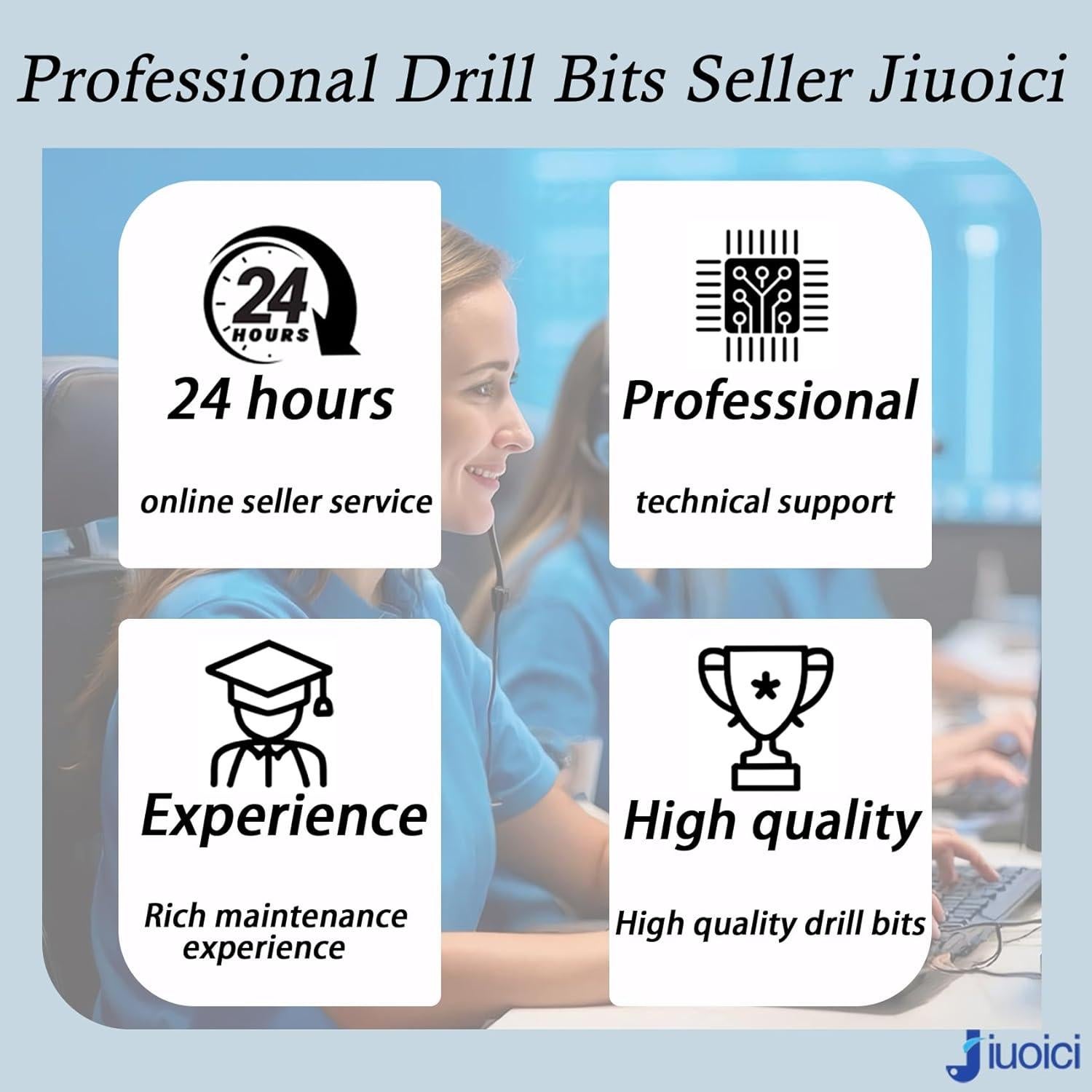 Juego de Brocas Auto-Centrantes Jiuoici CC2430 3 Piezas