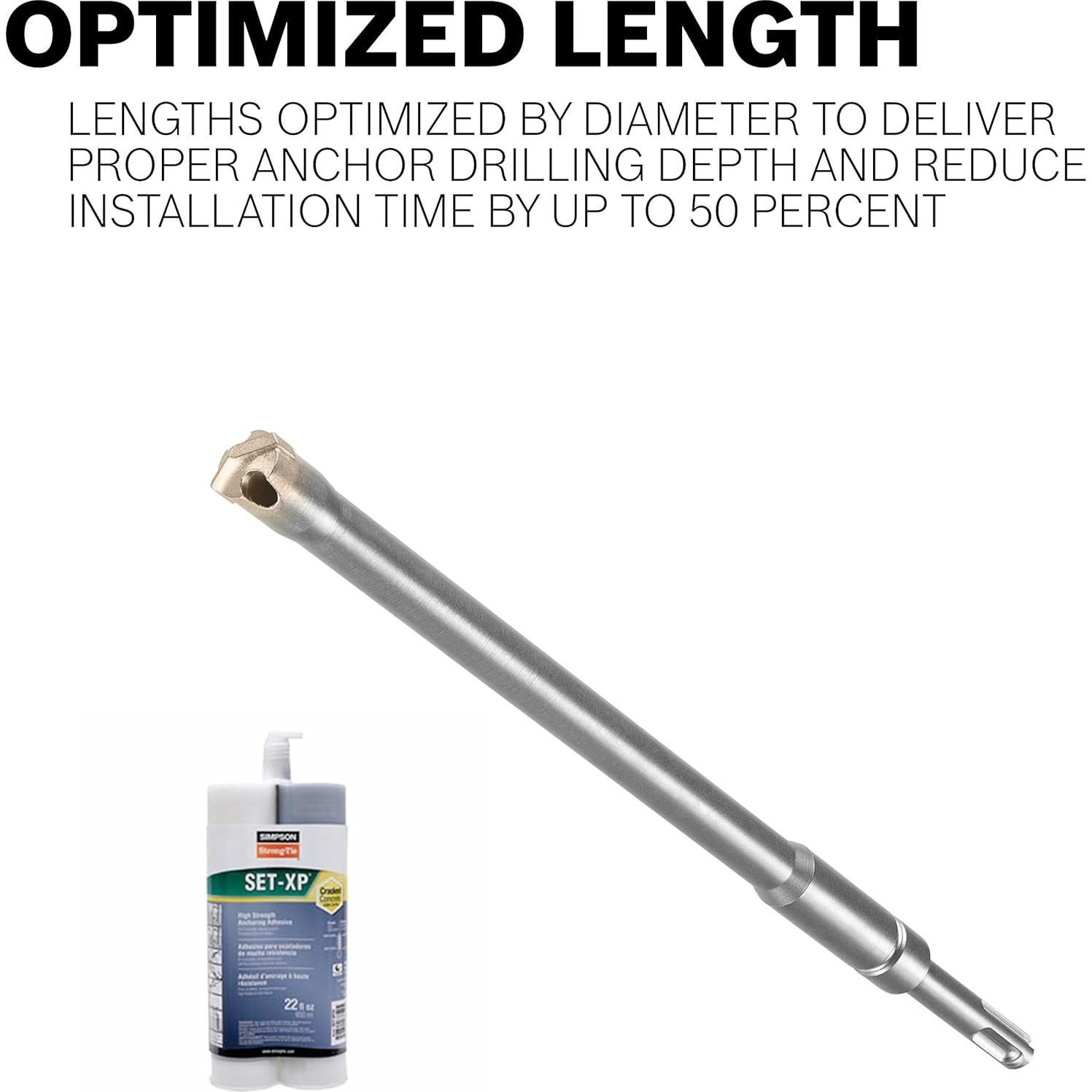 Broca Bosch DXS2124 SDS-Plus 1.91 cm x 45.72 cm Speed Clean