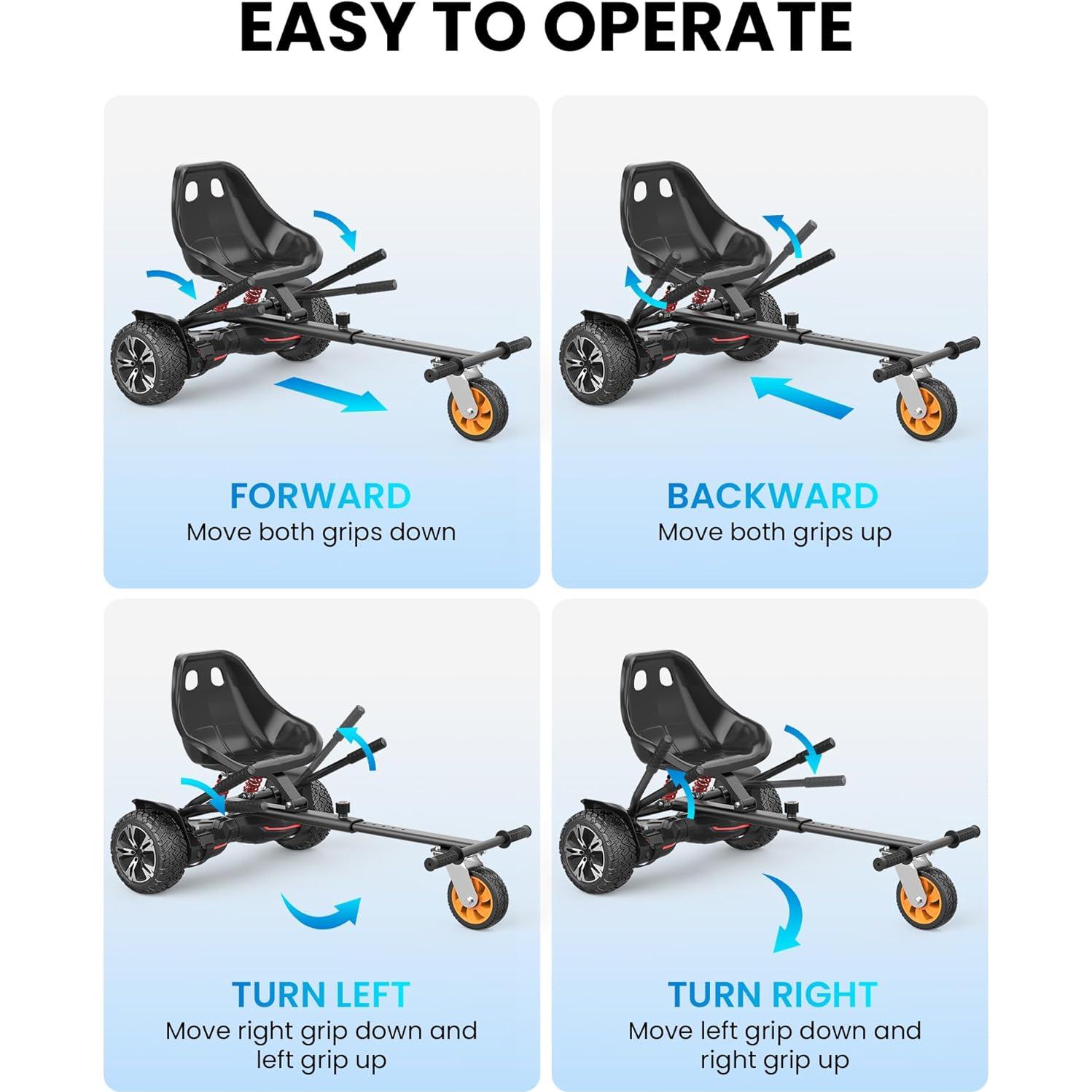 Accesorio de Asiento Gyroor K2 para Scooter de Equilibrio 6.5-10"