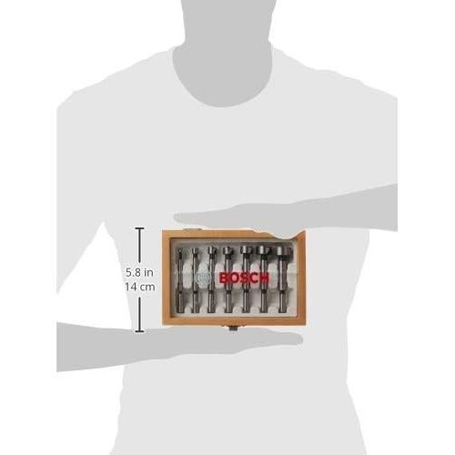 Juego de Brocas Forstner Bosch FB700 7 Piezas Acero Cromo