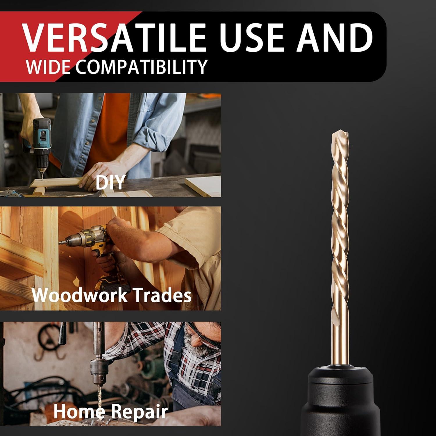 Juego de 29 Brocas de Cobalto AIMLENTOOL HSS M35 1.5-12.7mm