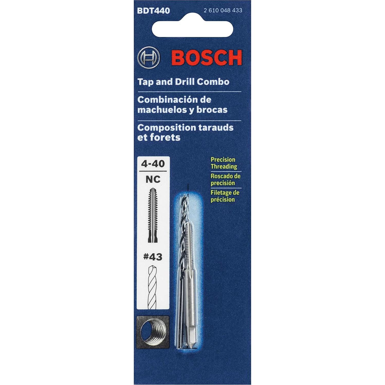 Juego de Machos y Brocas BOSCH BDT440 4-40 para Metal