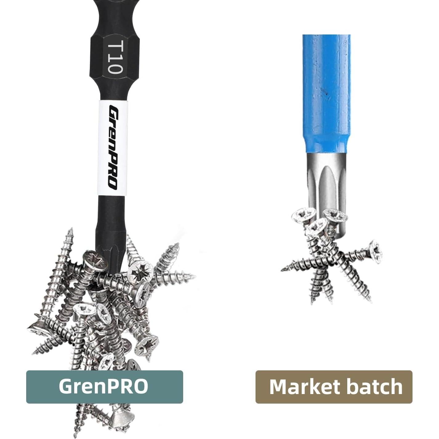 Juego de Puntas Torx GRENPRO T10 5 Piezas 5,08 cm