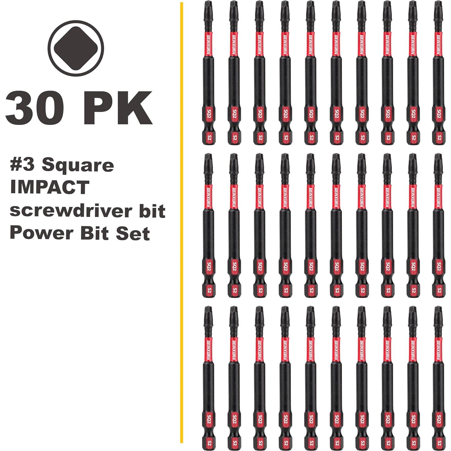 Conjunto de Puntas de Destornillador GEINXURN SQ2 30 Piezas