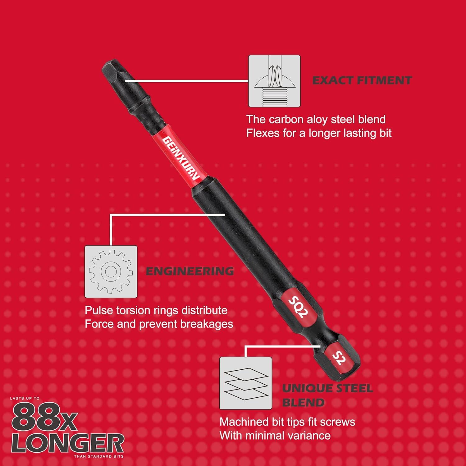 Conjunto de Puntas de Destornillador GEINXURN SQ2 30 Piezas