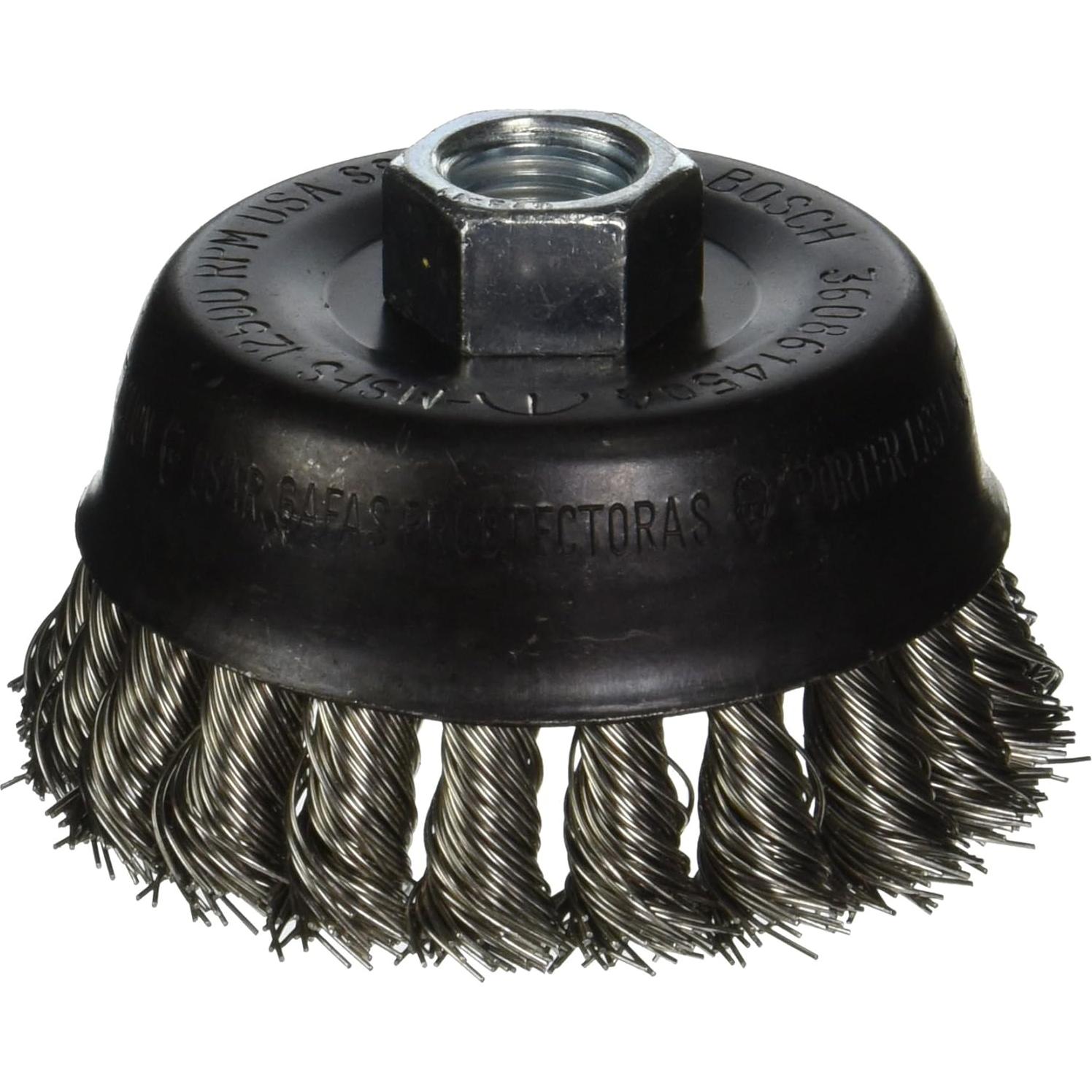 Cepillo de Copa Bosch WB504 3" Acero Inoxidable Enlazado