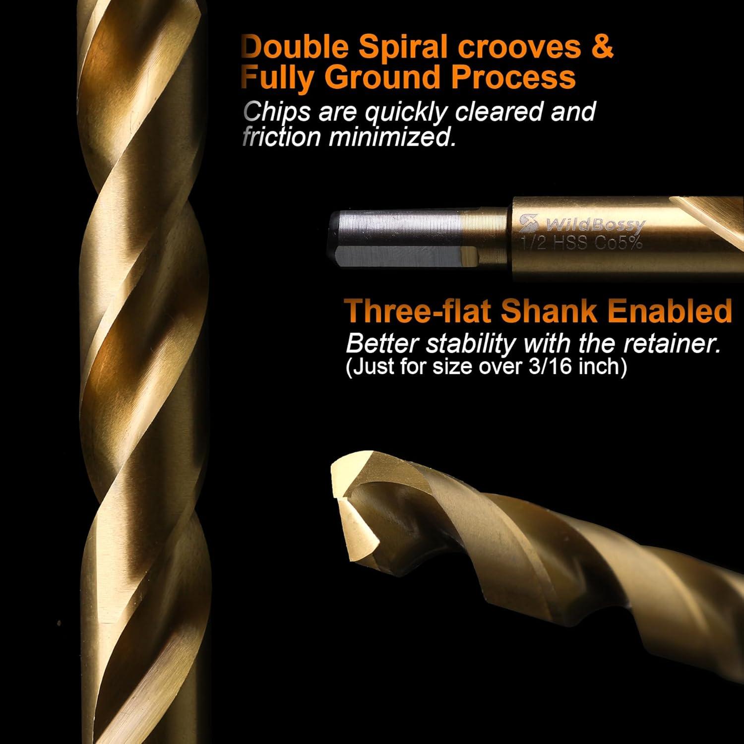 Juego de Brocas de Cobalto M35 20PCS para Metal con Estuche