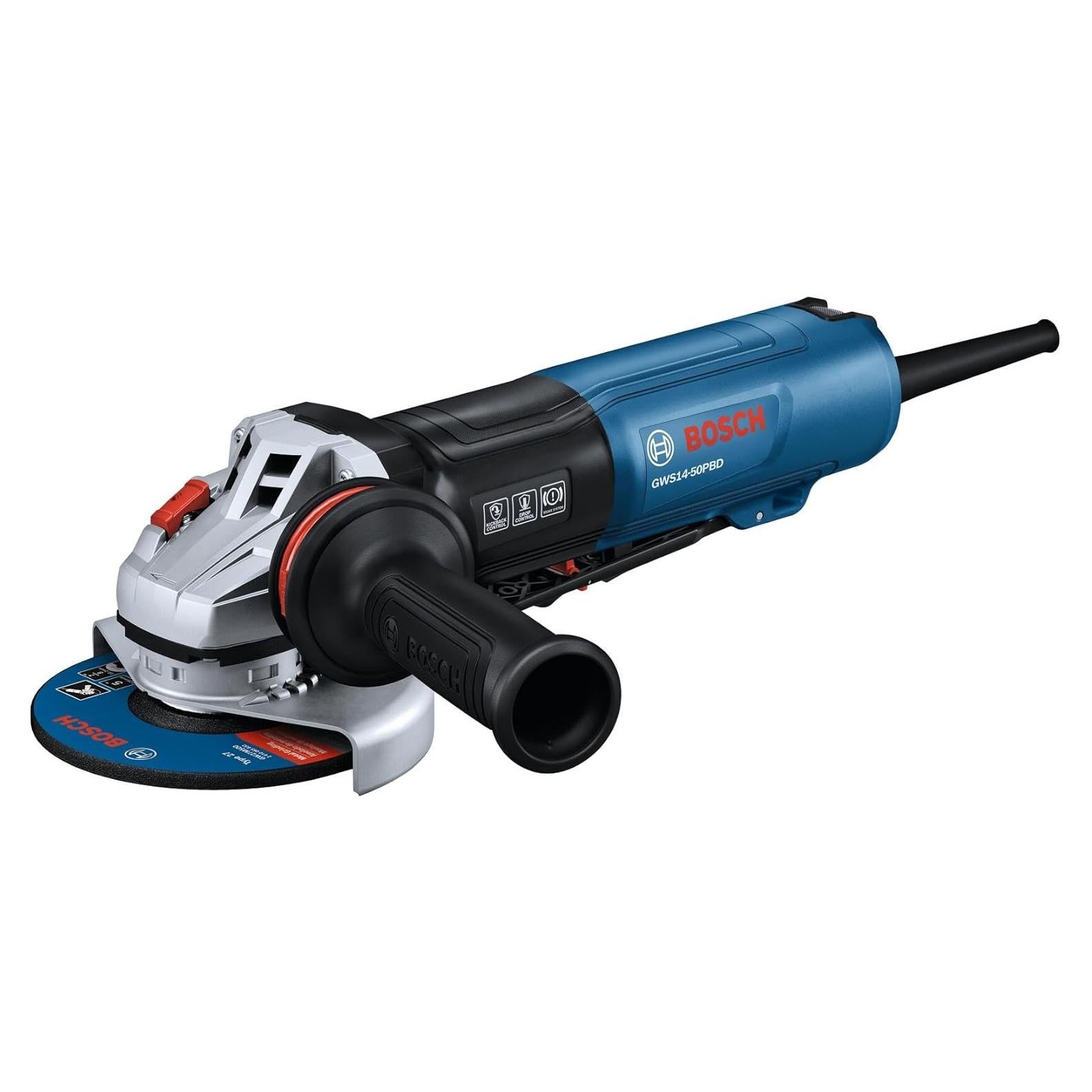 Amoladora Angular BOSCH GWS14-50PBD 5" con Freno y Mango Antivibración